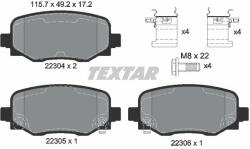 TEXTAR fékbetétkészlet, tárcsafék TEXTAR 2230401 (2230401)