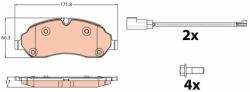 TRW fékbetétkészlet, tárcsafék TRW GDB2117