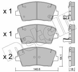 METELLI fékbetétkészlet, tárcsafék METELLI 22-1168-0