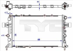 TYC hűtő, motorhűtés TYC 725-0041-R (725-0041-R)