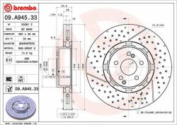 BREMBO féktárcsa BREMBO 09. A945.33 (09.A945.33)