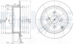 DELPHI Tarcza Ham. Toyota Corolla - centralcar - 7 675 Ft