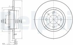 DELPHI Tarcza Ham. Przod Fiat Brava/o Alfa 145 (bg2411)