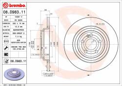 BREMBO féktárcsa BREMBO 08. D983.11 (08.D983.11)