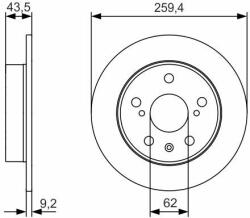 Bosch féktárcsa BOSCH 0 986 479 C44 (0 986 479 C44)