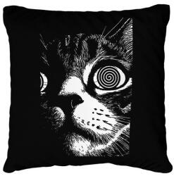 printfashion Hipnotizált macska - Párnahuzat, Díszpárnahuzat - Fekete (15486101)