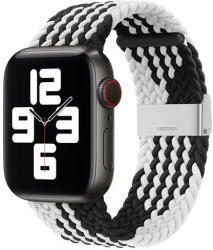TYPEC Curea de ceas din material textil Apple smartwatch 7/6 / SE / 5/4/3/2 (41mm / 40mm / 38mm) alb-negru - vexio