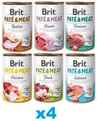 Brit Pate&Meat Vegyes ízek 24x400 g kutya pástétom