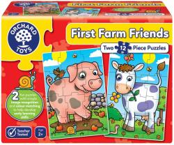 Orchard Toys Puzzle Primii Prieteni De La Ferma 'First Farm Friends', 2 x 12 Piese Puzzle