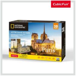 CubicFun Puzzle 3D & Brosura - Notre Dame Paris, 128 Piese (CUDS0986h)