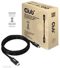 Club 3D KAB Club3D USB4 Gen3x2 Type-C Bi-Directional Cable 8K60Hz, Data 40Gbps, PD 240W(48V/5A) EPR M/M 2m (CAC-1578)
