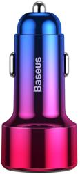 Baseus Magic szivargyújtós autós töltő QC3.0/ Type-C PD QC4+45W 6A piros
