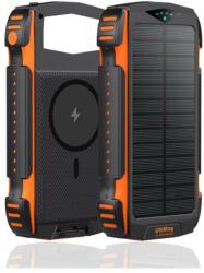 4smarts TitanPack UltiMag napelemes külső akkumulátor, LED állapotjelzővel, zseblámpa funkcióval, 20000mAh, fekete