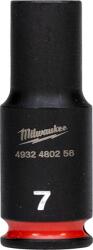 Milwaukee Cheie tubulara lunga de impact 7mm de 1/4 Milwaukee Shockwave (MLW4932480256)