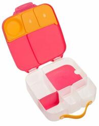 B. box Cutie pentru gustări mare - roz/portocaliu (651) Set pentru masa bebelusi