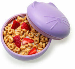 Melii Cutie de gustări din silicon cu capac Cat - 350 ml (12600) Set pentru masa bebelusi