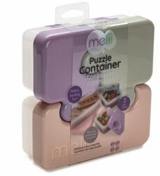 Melii Snack box Puzzle 850 ml - roz, mov, gri (15200) Set pentru masa bebelusi