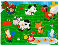 Sunman Puzzle din lemn, Animale domestice cu maner, 8 piese (S00000566_001w) Puzzle