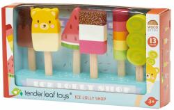 Tender Leaf Set inghetate pe bat, din lemn, Tender Leaf Toys, Ice Lolly Shop