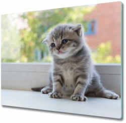  tulup. hu Üveg vágódeszka Kis macska az ablakban 60x52 cm - mall - 13 900 Ft