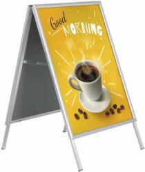 MT Displays Beltéri A-Board Megállító tábla 25 mm, A1, szögletes sarokkal, behúzható eloxált alumínium lábbal (UAB255RNA1X2000)