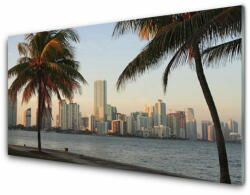  tulup. hu Konyhai falvédő panel Tropical palm city-tenger 100x50 cm