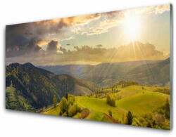 tulup. hu Konyhai hátfal panel Mountain meadow sunset 125x50 cm