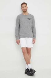 Pepe Jeans longsleeve din bumbac culoarea gri, cu imprimeu PPYH-BUM01D_90X