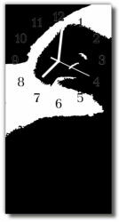  tulup. hu Négyszögletes üvegóra Art absztrakció fekete 30x60 cm