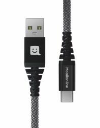Mobilonline ECO KÁBEL Kevlar USB/ USB-C 0.3 M 60W antracit