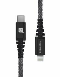 Mobilonline CABLU ECO Kevlar USB-C/ Lightning 1.2 M 60W Antracit