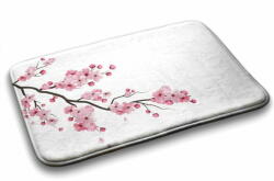  tulup. hu Fürdőszoba szőnyeg Japán cseresznye virágok 90x60 cm Fehér és szürke