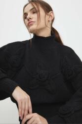 ANSWEAR pulover de damă, culoarea negru, pe gât BBYH-BDD00O_99X