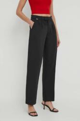 Pepe Jeans pantaloni Tina femei, culoarea negru, fason chinos, high waist PPYH-SPD0EG_99X