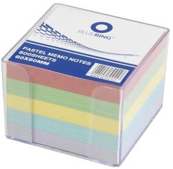 Bluering Kockatömb transzparens tartóban színes pasztell 8x8x6, 5cm, Bluering® - nyomtassingyen