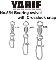 Yarie Jespa Forgókapocs Yarie 554 Crosslock Bearing Swivel 140lb (y554140)