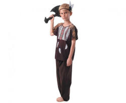 Junior - Costum pentru copii indian (coafură, cămașă, pantaloni), mărimea 120/130 cm (5902973133585)