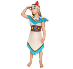 Junior - Costum pentru copii indian (rochie, centură, bentiță), mărimea 110/120 cm (5901238636656)