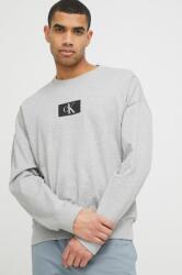 Calvin Klein pamut pulóver otthoni viseletre szürke, nyomott mintás - szürke XL