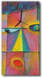  tulup. hu Függőleges üvegóra Abstract art színes nyomtatás 30x60 cm