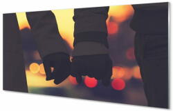 tulup. hu Konyhai üveg panel Az emberek kezében fények 140x70 cm