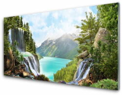 tulup. hu Konyhai hátfal panel Mountain waterfall bay 100x50 cm