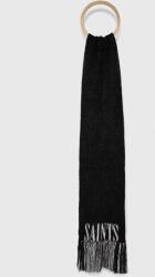 AllSaints gyapjú sál fekete, mintás - fekete Univerzális méret - answear - 40 990 Ft