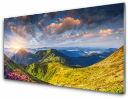 tulup. hu Konyhai falburkoló panel Sun mountain meadow landscape 125x50 cm