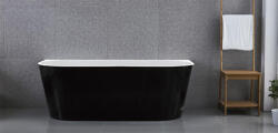 Wellis Calabria Black 170x80 cm térben szabadonálló akril kád, fekete külső / fehér színű belső, WK00138