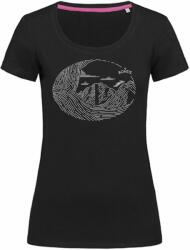 Bontis Női póló MOUNTAINS - Fekete / fehér | 2XL (TRI-W-MOUNT-blo-whi-XXL)