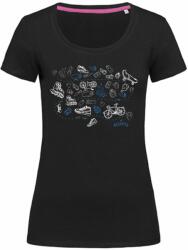 Bontis Női póló SPORT - Fekete / kék | XL (TRI-W-SPORT-blo-blue-XL)