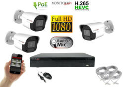 Monitorrs Security - IP kamerarendszer 3 kamerával 2 Mpix - 6023K3