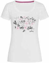 Bontis Női póló SPORT - Fehér / rózsaszín | L (TRI-W-SPORT-whi-pink-L)