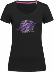 Bontis Női póló SATURN - Fekete / lila | 2XL (TRI-W-SATURN-blo-prpl-XXL)
